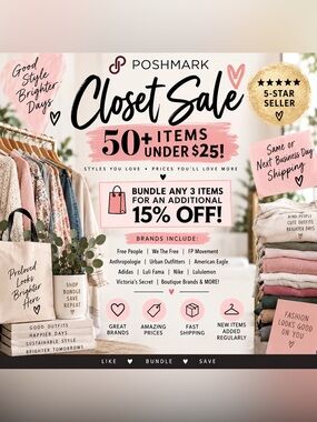 ✨ CLOSET SALE — 50+ ITEMS UNDER $25! ✨